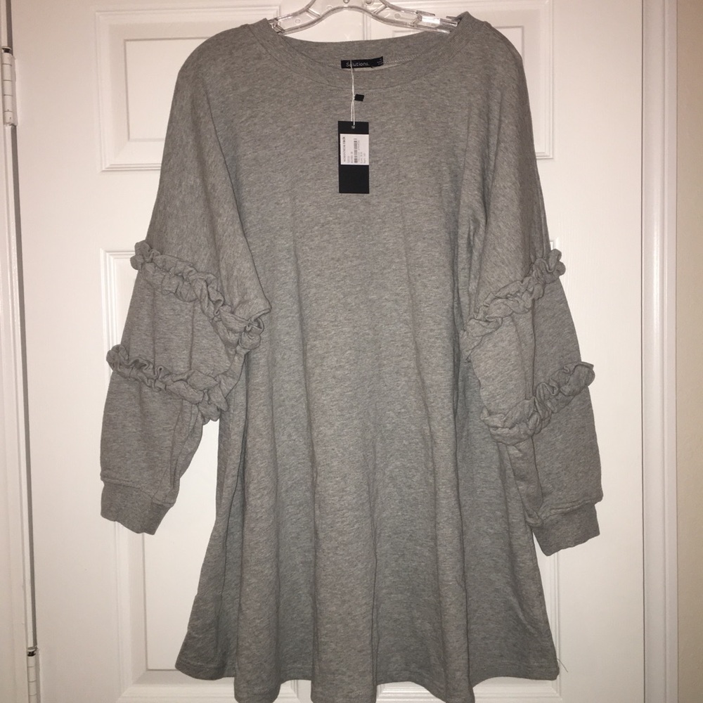 Nordstrom XL Ruffled Sleeve Sweater Shirt NWT